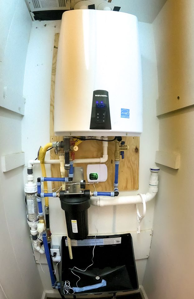 Tankless water-heater installation published in Bravo's Plumbing recent projects